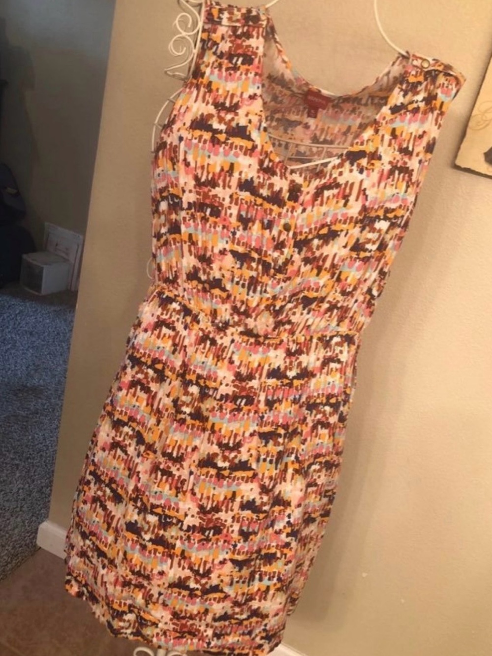 Merona Multicolor Abstract Print Sleeveless Mini Dress XL